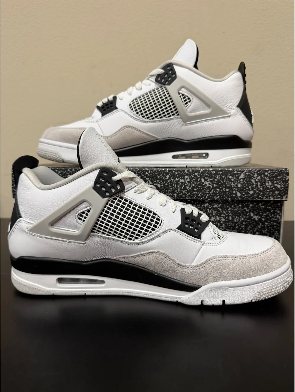 Size 13 - Air Jordan 4 Retro “Military Black” *WORN ONCE*